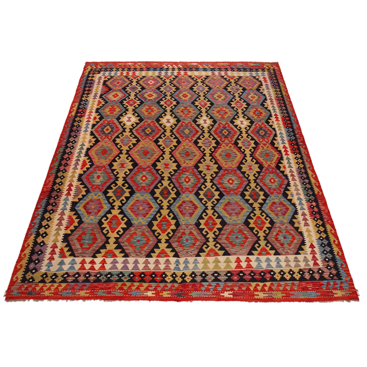 Handmade Vegetable Kilim 8' 5 x 11' 7 (ft) - No. B35924