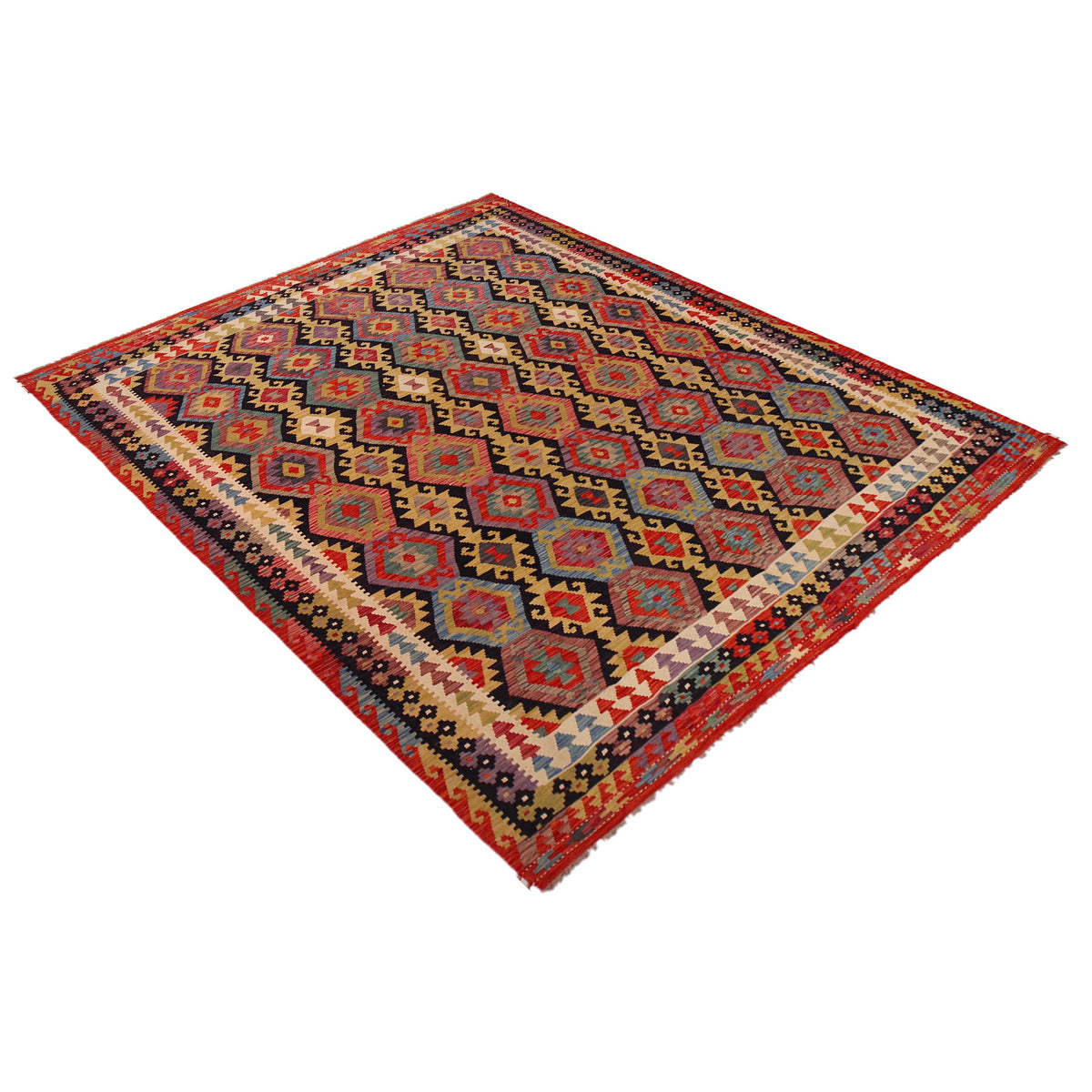 Handmade Vegetable Kilim 8' 5 x 11' 7 (ft) - No. B35924