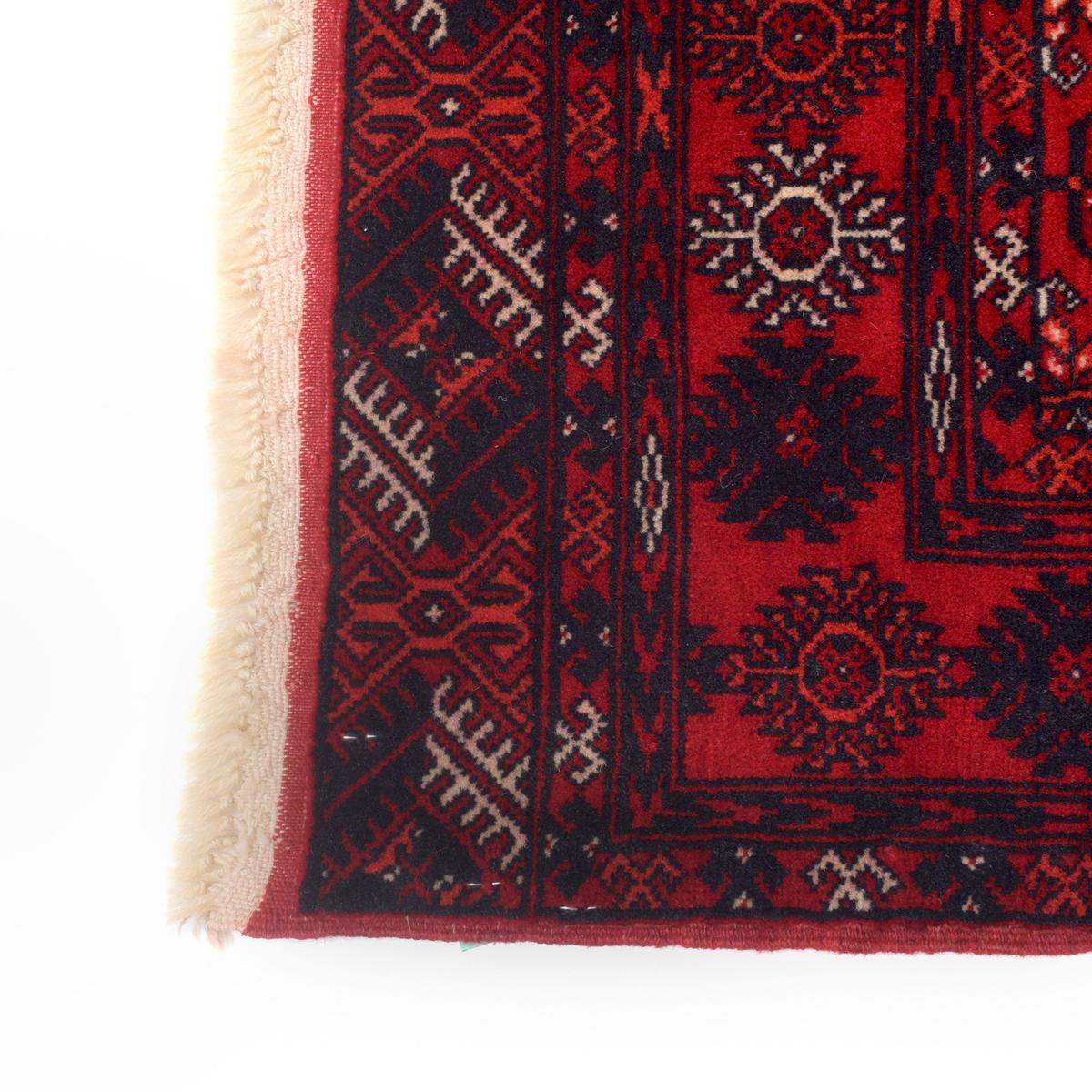 Handmade Bokhara Runner Wool-Rug 34 x 68 (in) (ID 22927)