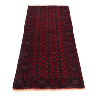 Handmade Bokhara Runner Red 84 x 168 cm (ID G22931)