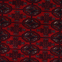 Handmade Bokhara Runner Red 84 x 168 cm (ID G22931)