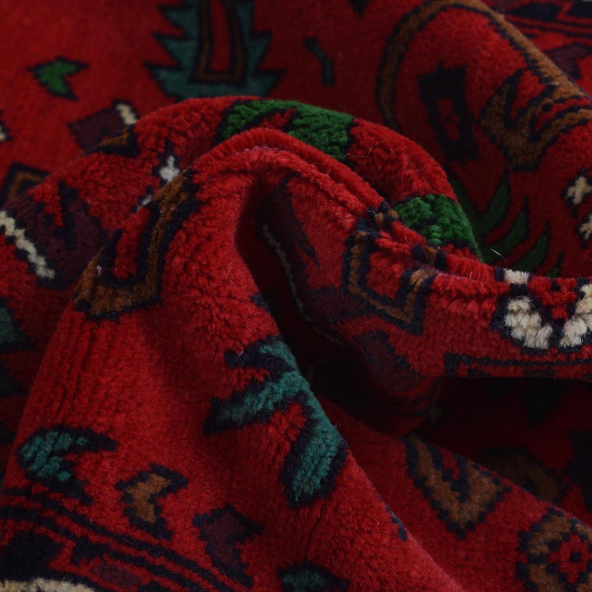 Handmade Wool Bokhara Runner Rug Red 71x172cm (ID G22934)