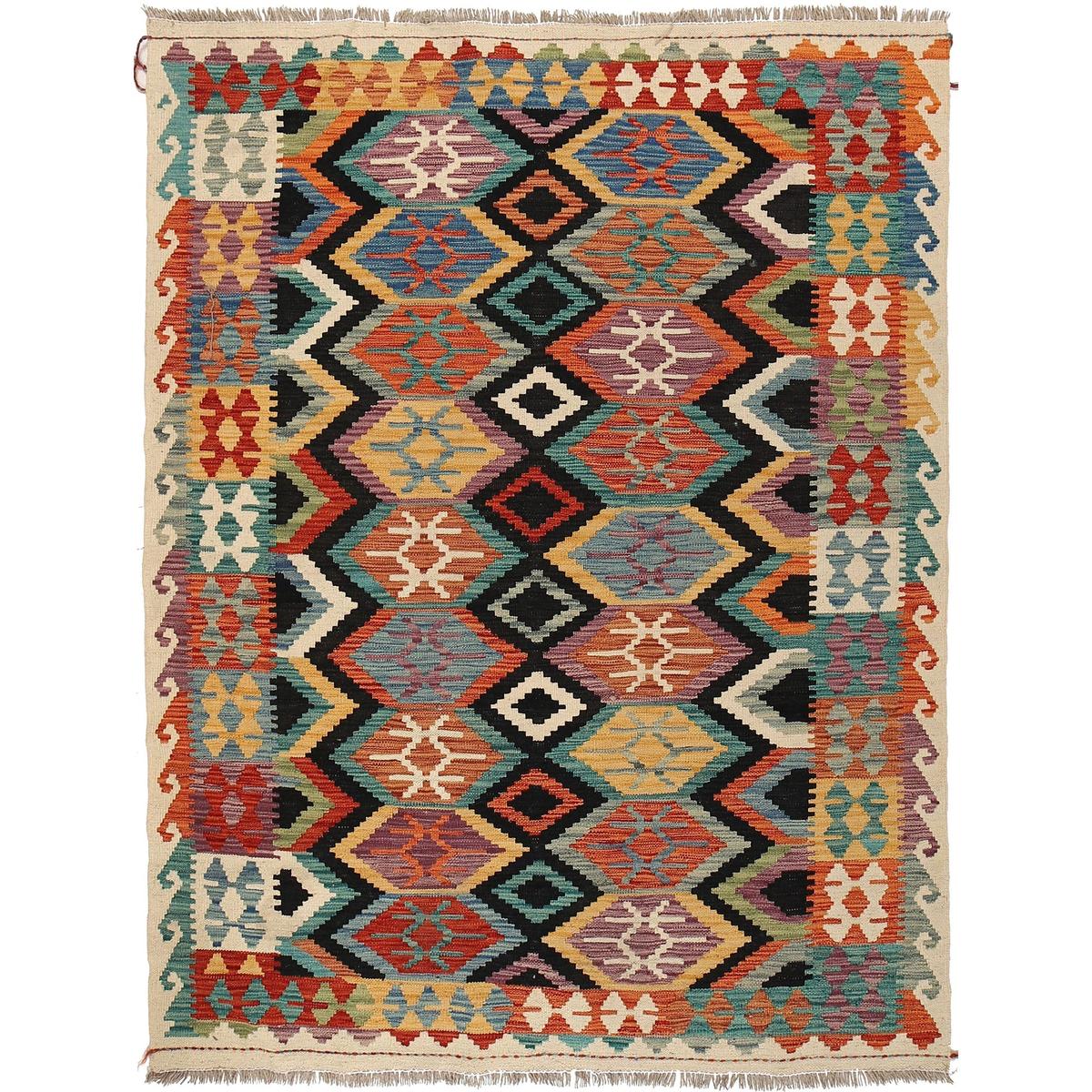 Handmade Vegetable Kilim 4' 9 x 6' 4 (ft) - No. G24962