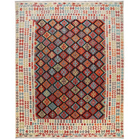 Handmade Vegetable Kilim 10' 1 x 12' 8 (ft) - No. G25075