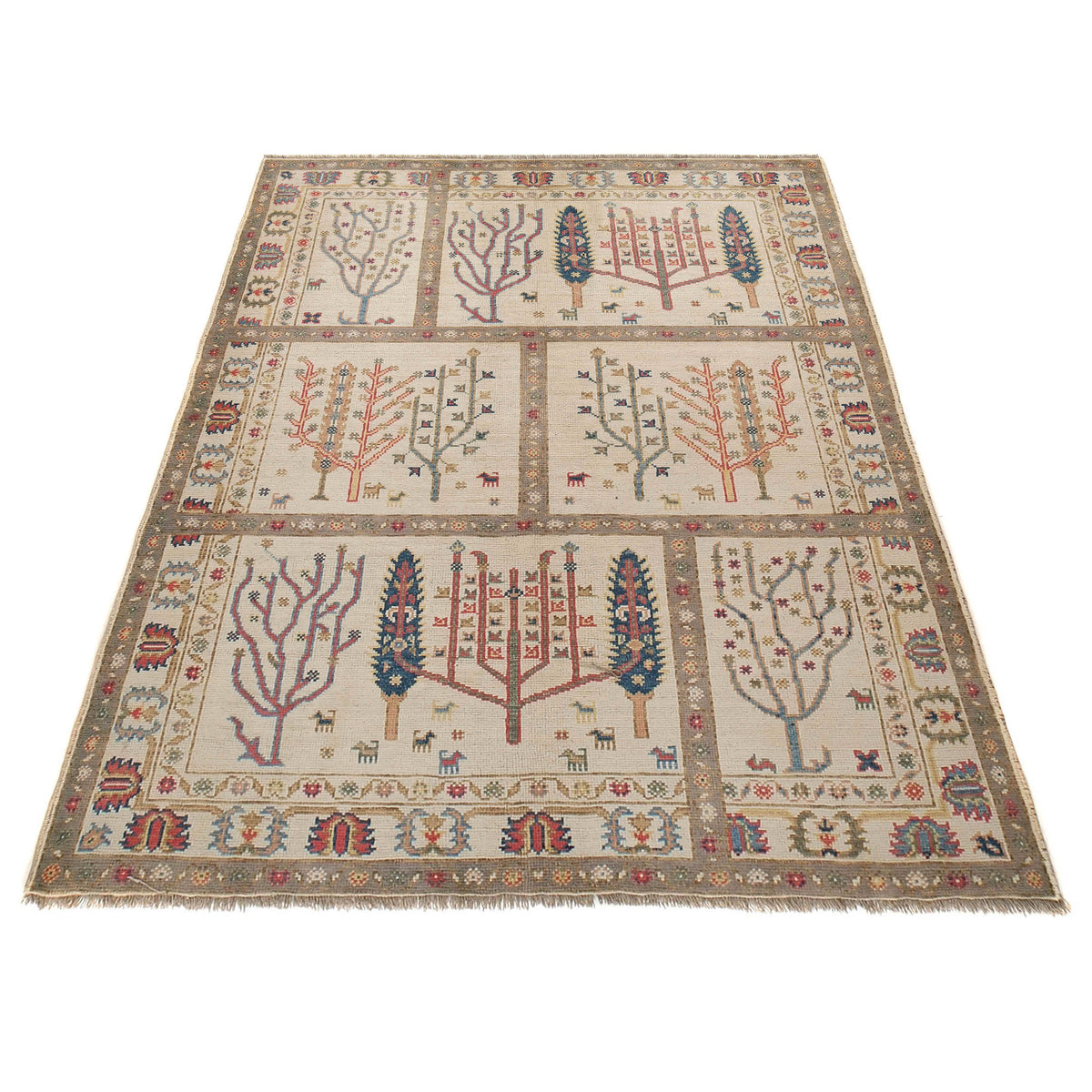 Handmade Tree of Life Rug 5´ 8" x 7' 8" (ft) - No. G27085