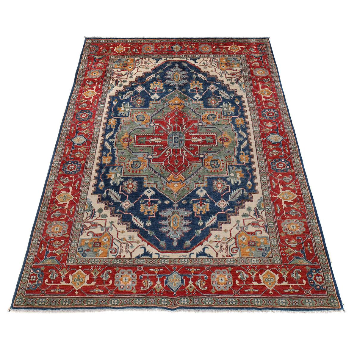 Handmade Heriz Wool Area Rug Premium Oriental 198x217cm (ID G27117)