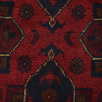 Handmade Red Khal Mohammadi Wool Runner 31x112in (ID G29259)