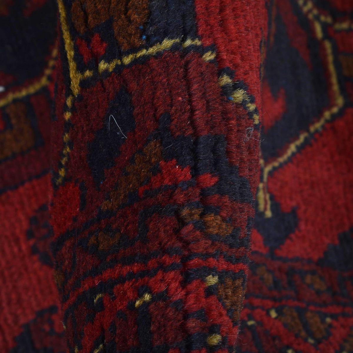 Handmade Red Khal Mohammadi Wool Runner 31x112in (ID G29259)