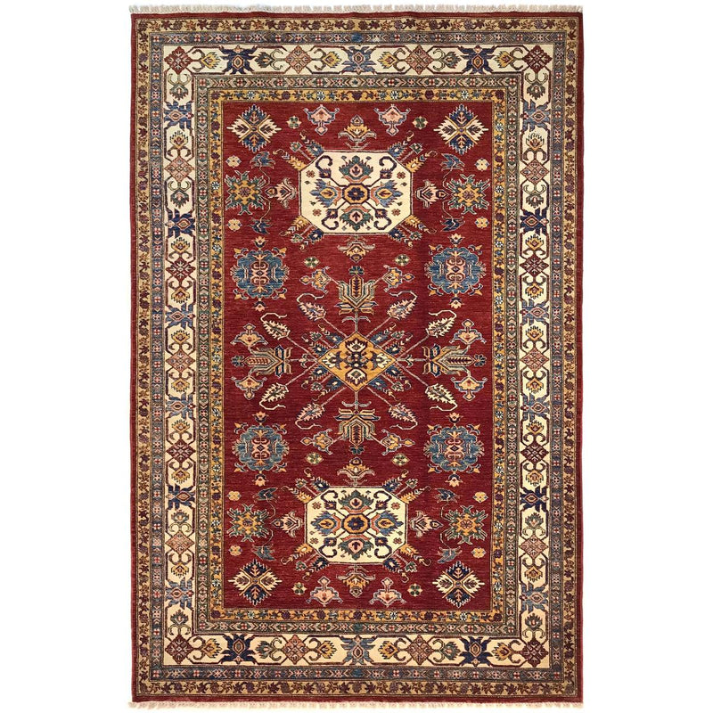 Premium Handmade Wool Kazak Oriental Rug 165x259 cm (ID G31204)