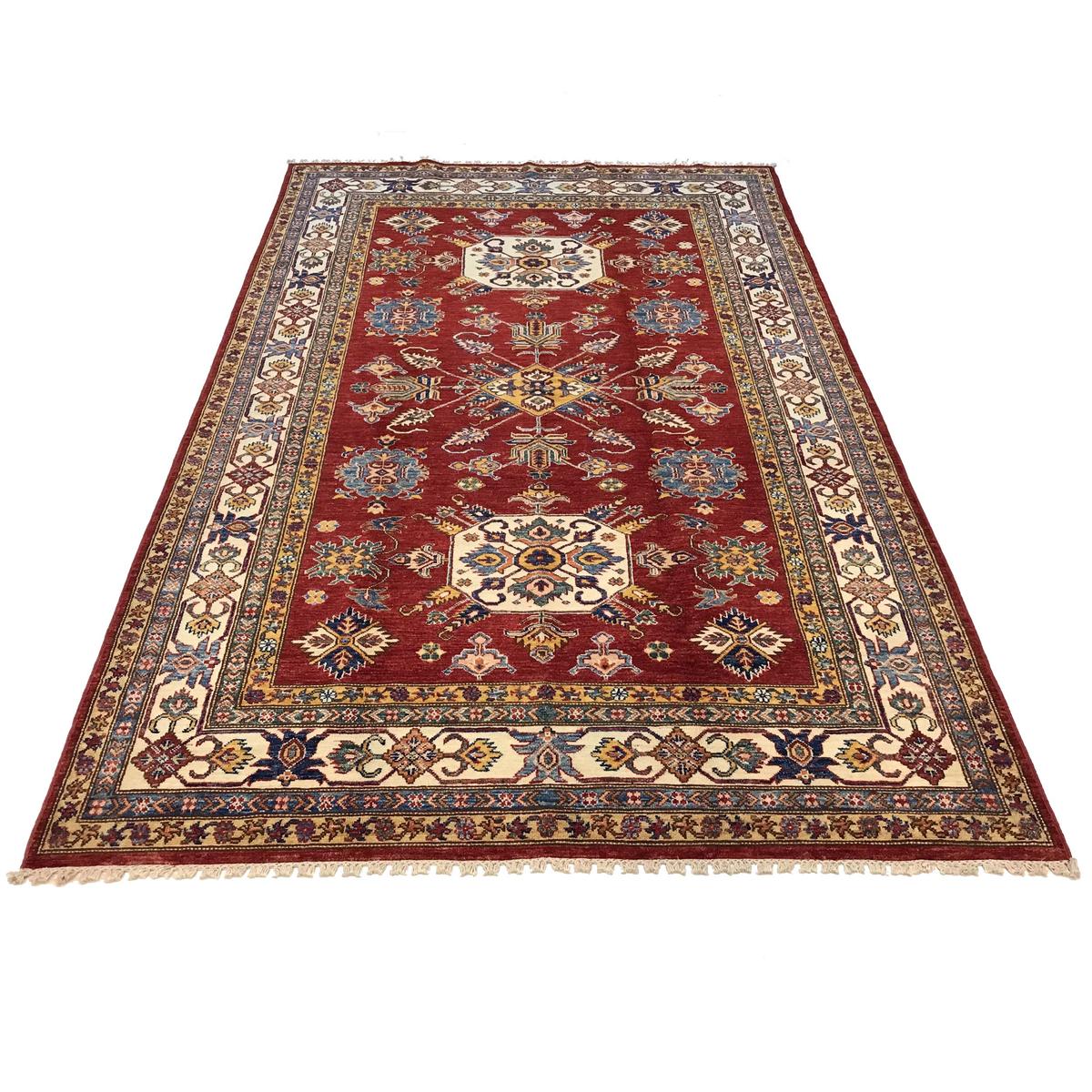 Premium Handmade Wool Kazak Oriental Rug 165x259 cm (ID G31204)