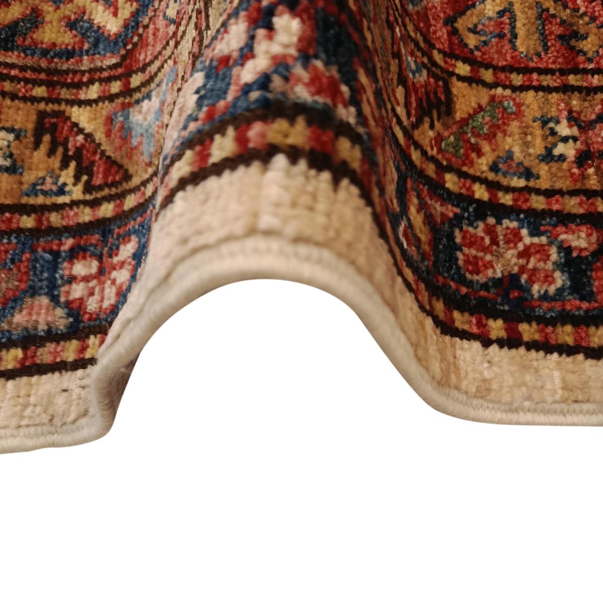 Handmade Ivory Kazak Wool Area Rug 73x111in (ID G31771)