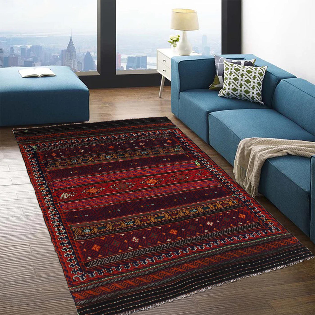 Office and Study Room Kilim 4' 9 x 6' 10 (ft) - No. G32091