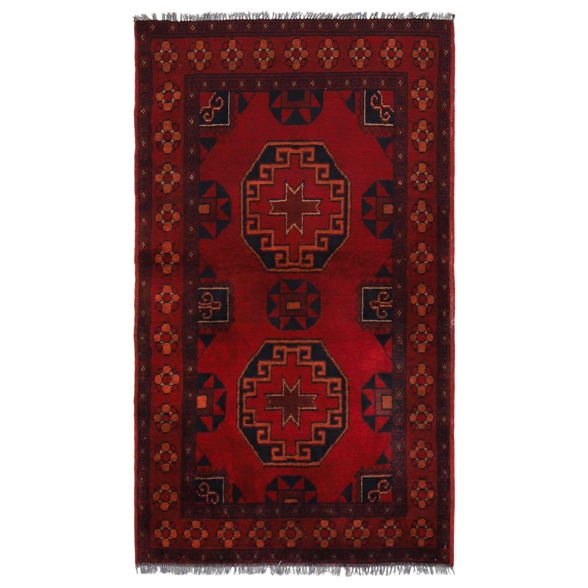 Handmade Wool Area Rug 74 x 128 cm (ID G34012)