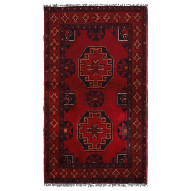 Handmade Wool Area Rug 74 x 128 cm (ID G34012)