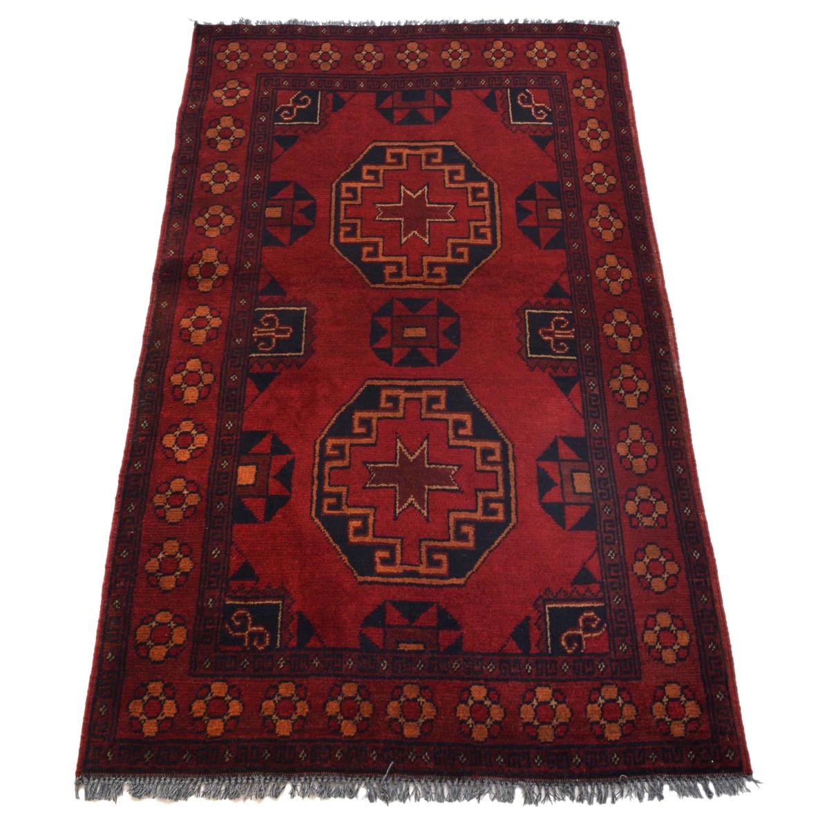 Handmade Wool Area Rug 74 x 128 cm (ID G34012)