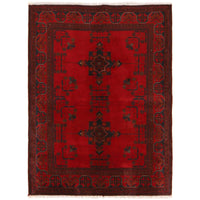 Handmade Wool Oriental Rug Red 108 x 146 (cm) (ID:G34137)