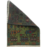 Handmade Wool Area Rug 60 x 88 cm (ID G34437)