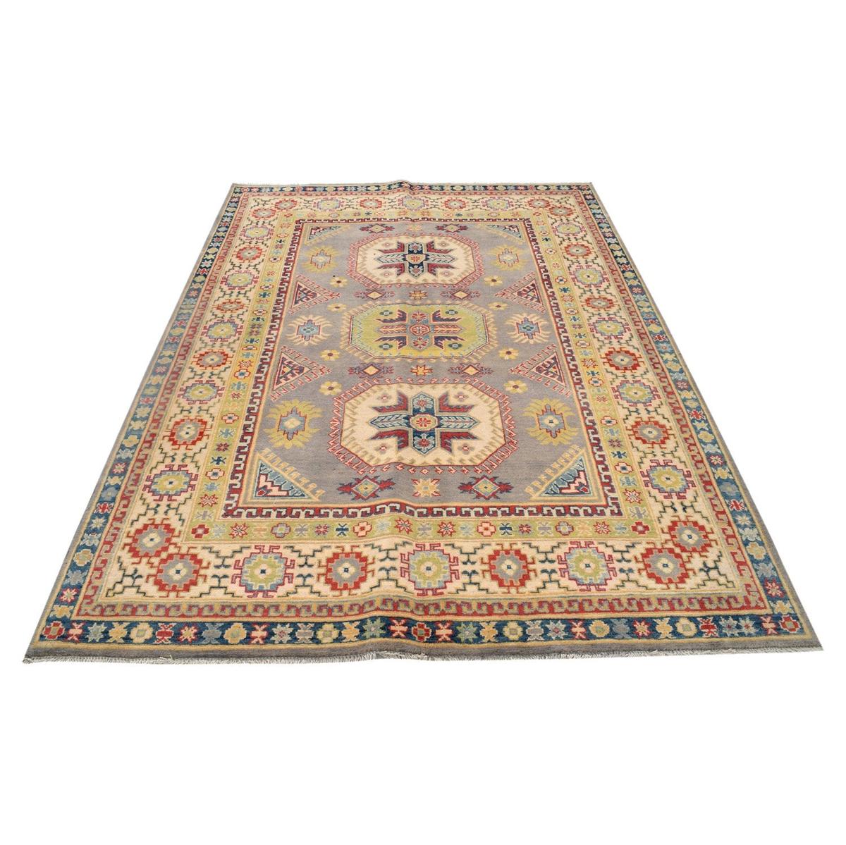 Handmade Kazak Wool Area Rug 67 by 96 in (ID:P26483)