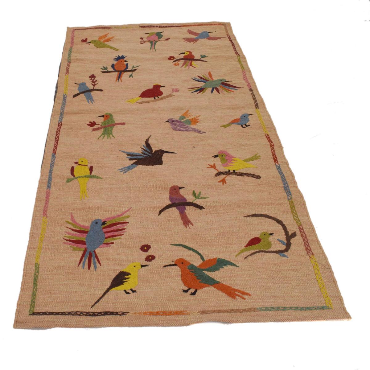 Embroidered Kilim Runner Rug 98x209 cm Carpet ID P35159