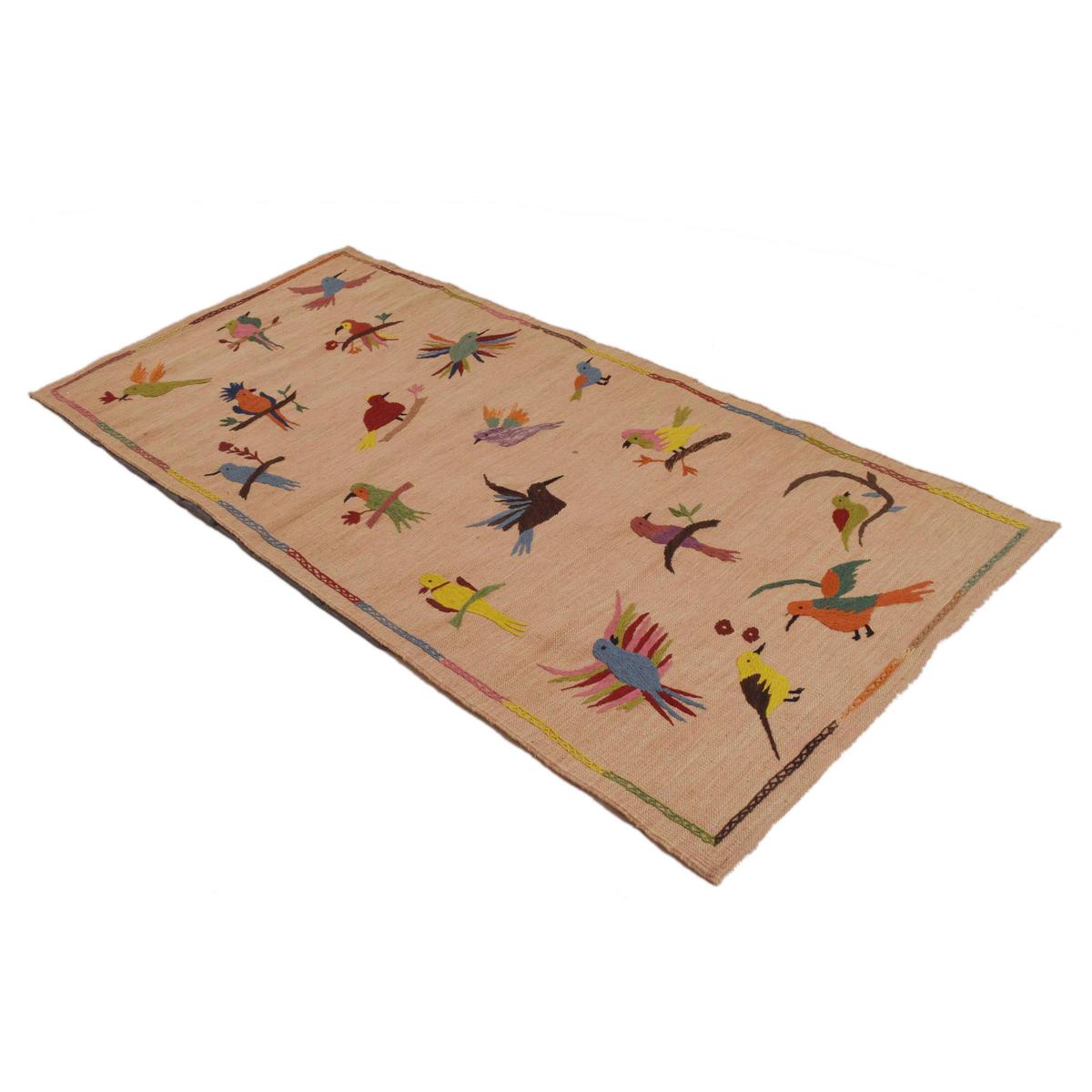 Embroidered Kilim Runner Rug 98x209 cm Carpet ID P35159