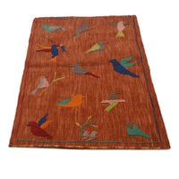 Handmade Embroidery Kilim Red Rug – 79 x 125 cm – P35160