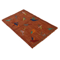 Handmade Embroidery Kilim Red Rug – 79 x 125 cm – P35160