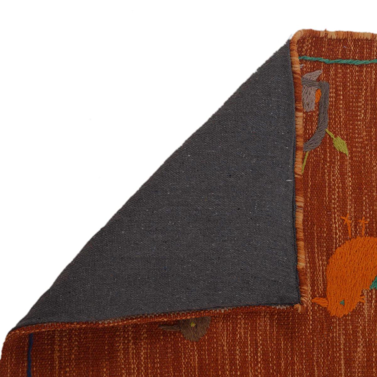 Handmade Embroidery Kilim Red Rug – 79 x 125 cm – P35160