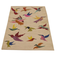 Beige Embroidered Kilim Rug – 73x122 cm – Carpet ID: P35164