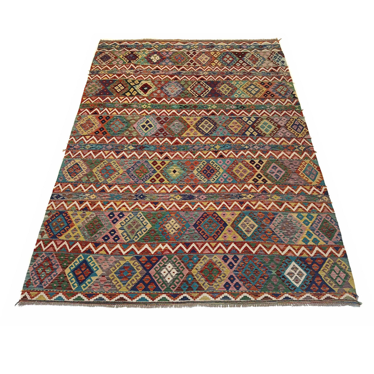 Handmade Vegetable Kilim 8' 2 x 11' 2 (ft) - No. P35384