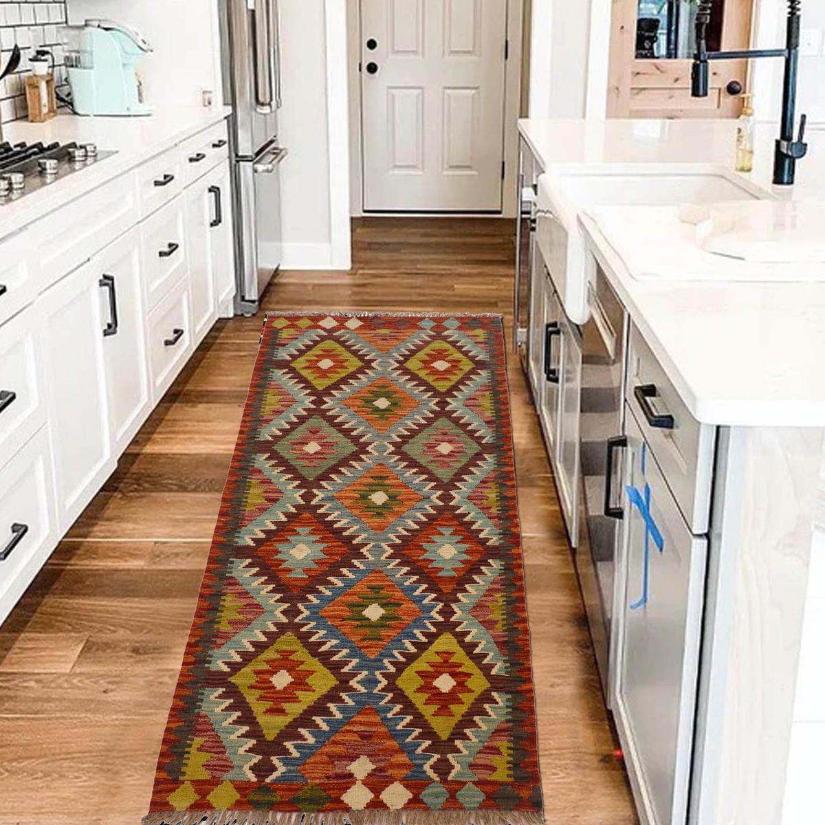 Vegetable Kilim Runner 87 x 185 cm – Carpet ID: P35503