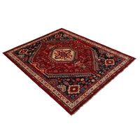 Handmade Red Shirazi Wool Area Rug 6'7x9'4 (ID P35681)