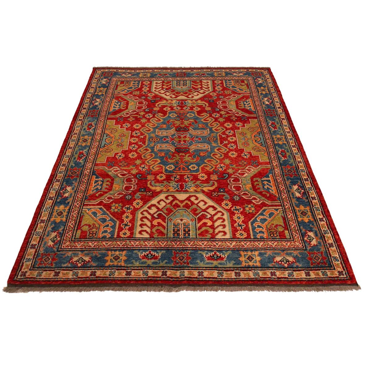 Premium Handmade Shirazi Wool Area Rug 147x204cm (ID P35683)