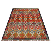 Handmade Vegetable Kilim 5' 8" x 7' 9" (ft) - No. P35993