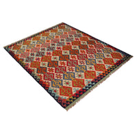 Handmade Vegetable Kilim 5' 8" x 7' 9" (ft) - No. P35993