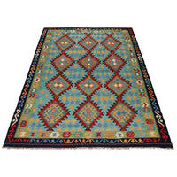 Handmade Vegetable Kelim 6' 7" x 9' 7" (ft) - No. P36074