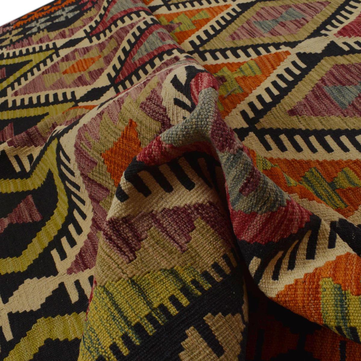 Handmade Vegetable Kelim 6' 4" x 9' 7" (ft) - No. P36076