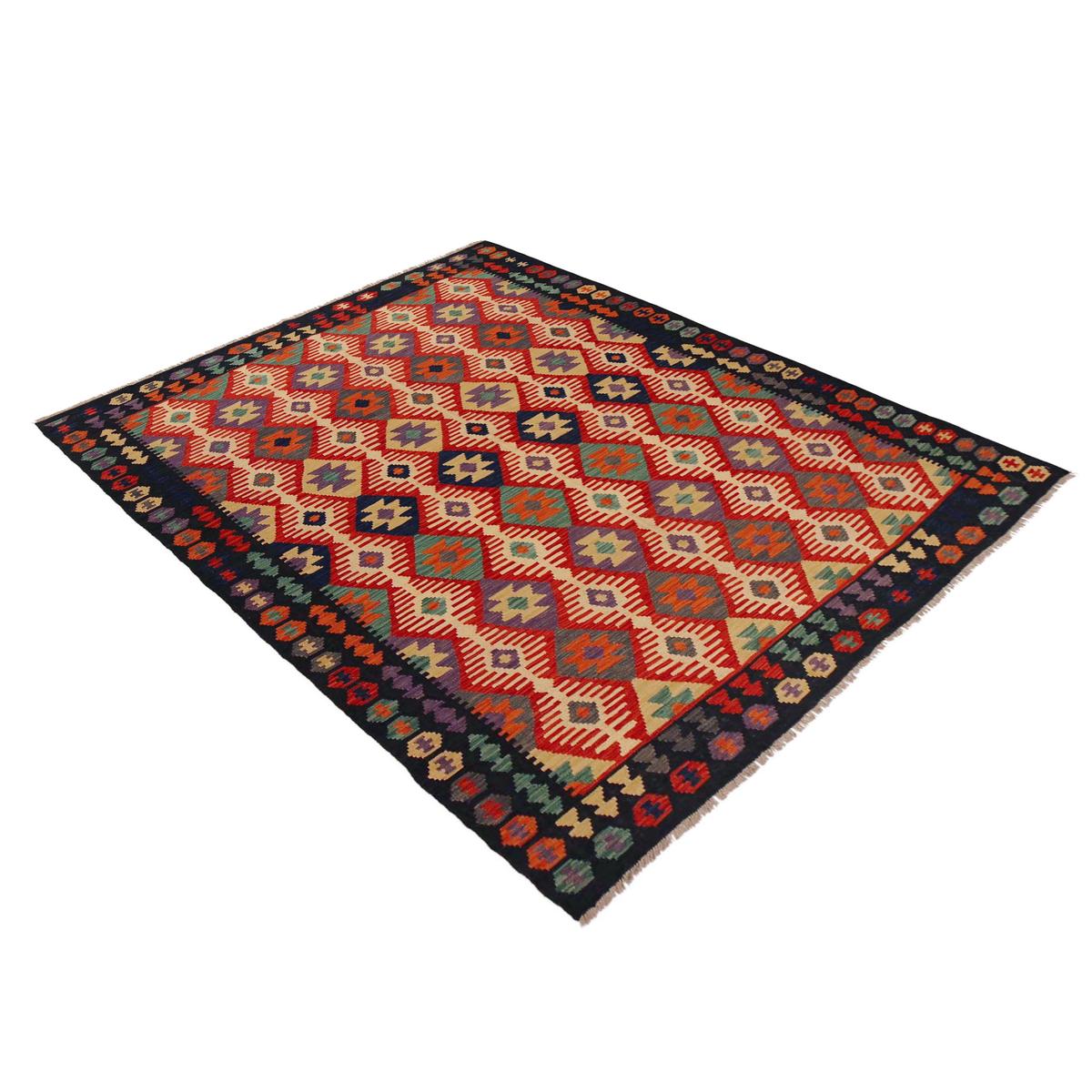 Handmade Vegetable Kilim 5' 9" x 7' 10" (ft) - No. P36080