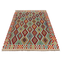 Handmade Vegetable Kelim 5' 9" x 8' 2" (ft) - No. P36081