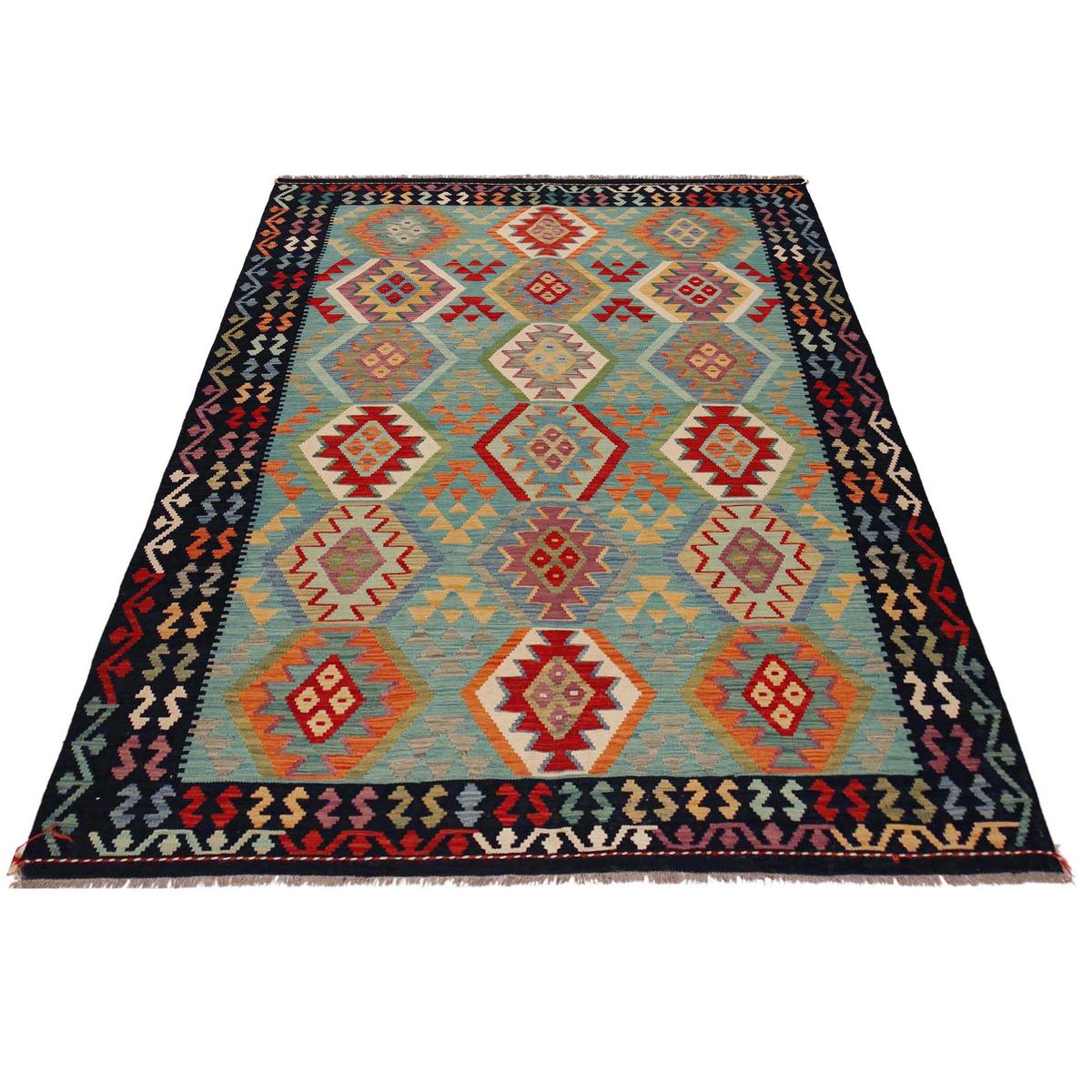 Handmade Vegetable Kilim 6' 0" x 8' 4" (ft) - No. P36082
