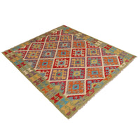 Handmade Vegetable Kelim 5' 1" x 6' 6" (ft) - No. P36100