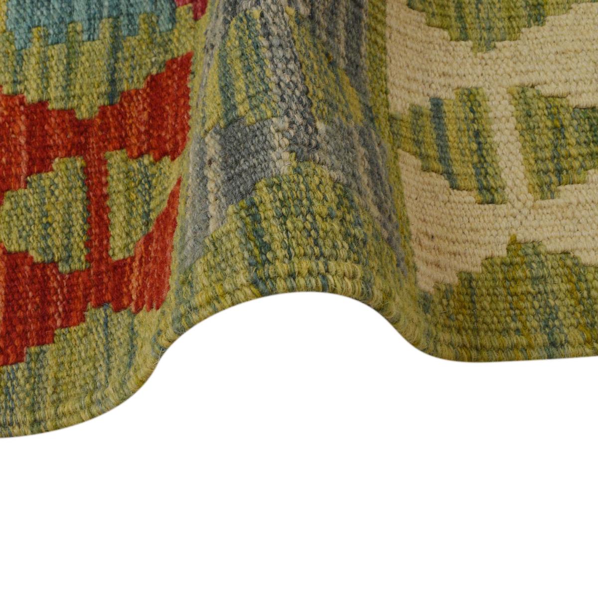 Handmade Vegetable Kelim 5' 1" x 6' 6" (ft) - No. P36100