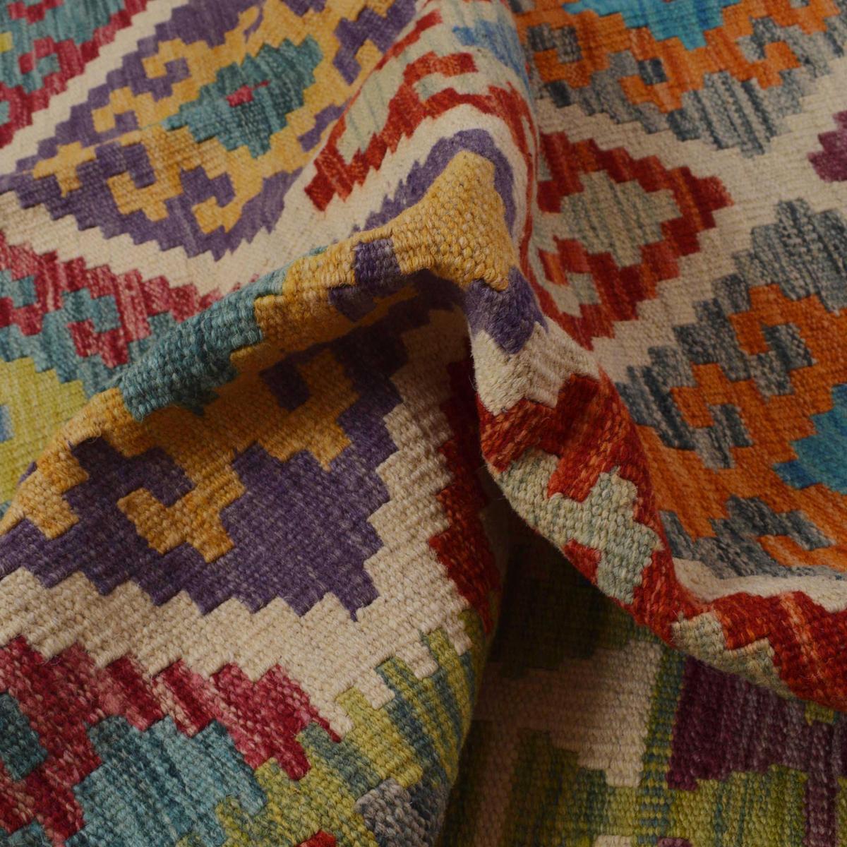 Handmade Vegetable Kelim 5' 1" x 6' 6" (ft) - No. P36100