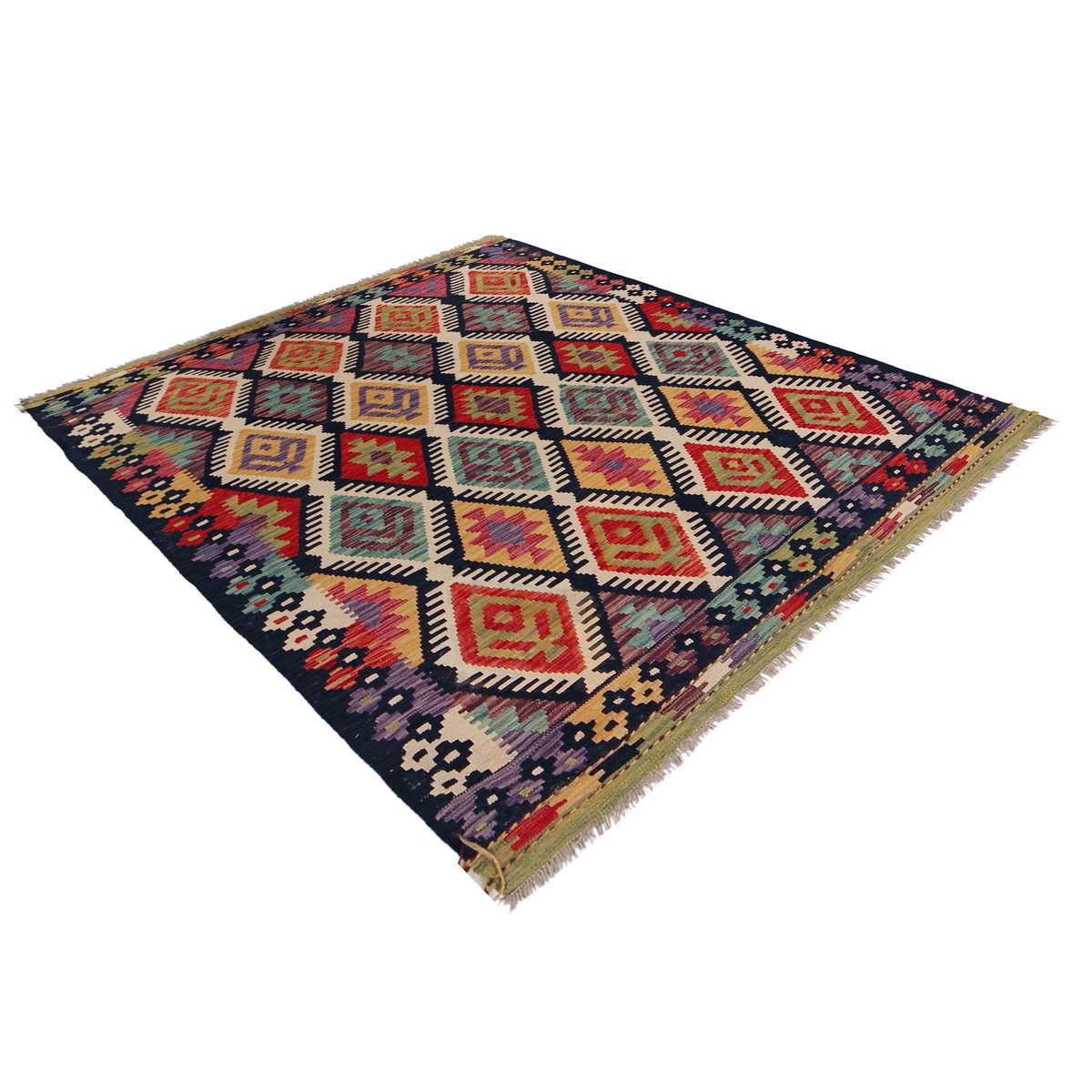 Handmade Wool Kilim Rug 158 x 200 cm (ID P36142)