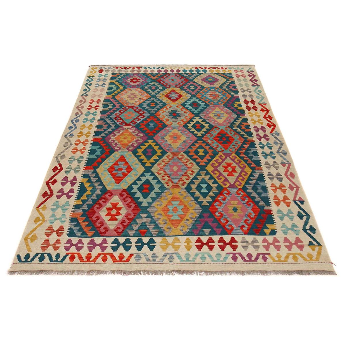 Handmade Vegetable Kilim 5' 9" x 8' 1" (ft) - No. P36148