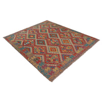 Handmade Vegetable Kilim 6' 3" x 8' 0" (ft) - No. P36150