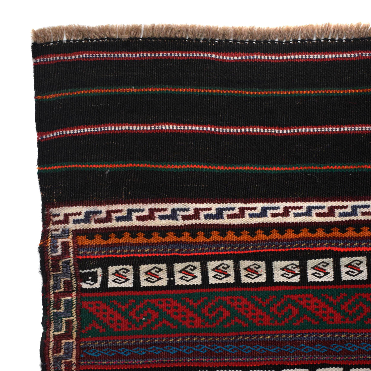 Handmade Flatweave Dhurrie 4' 6" x 7' 8" (ft) - No. R19375a