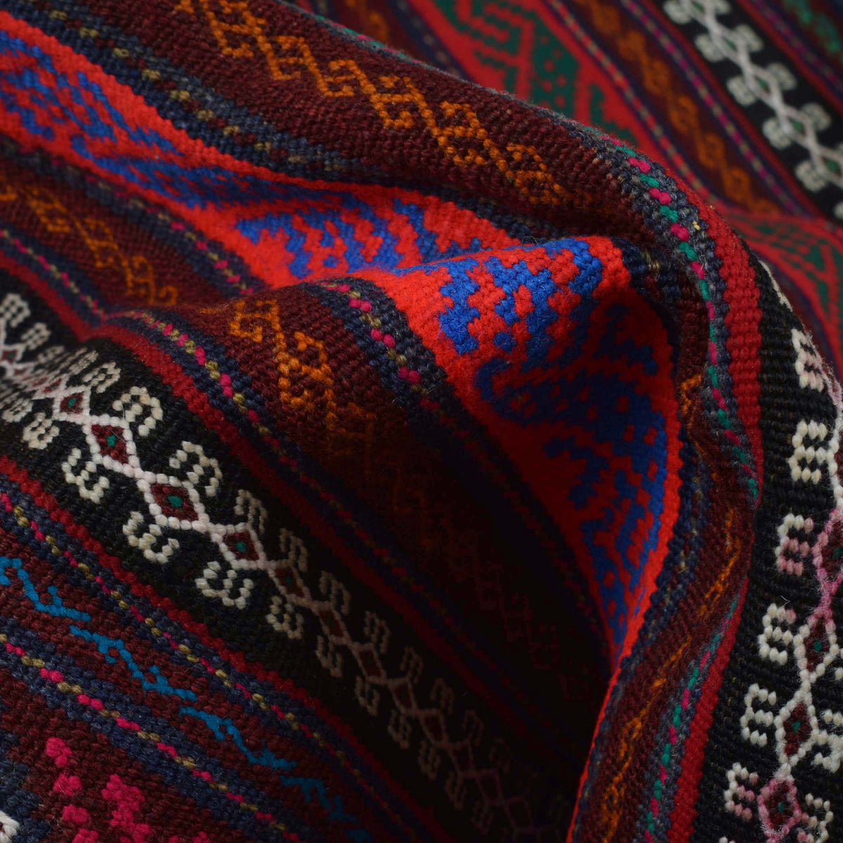 Handmade Flatweave Dhurrie 4' 6" x 7' 8" (ft) - No. R19375a