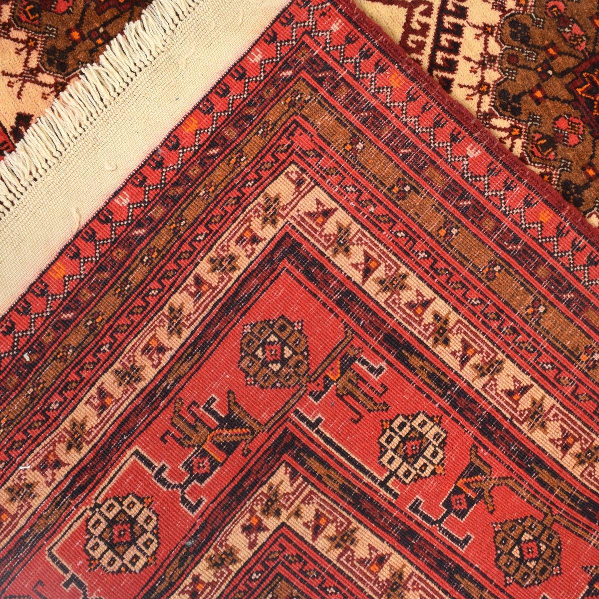 Handmade Wool Bokhara Area Rug Beige 81x115in (ID R21452)