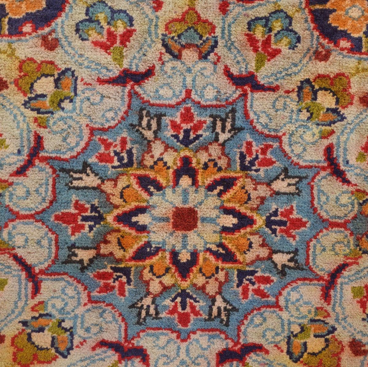 Handmade Red Kashan Wool Area Rug 225x340 cm (ID R24266)