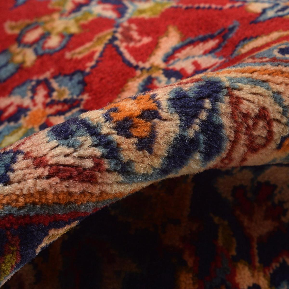 Handmade Red Kashan Wool Area Rug 225x340 cm (ID R24266)